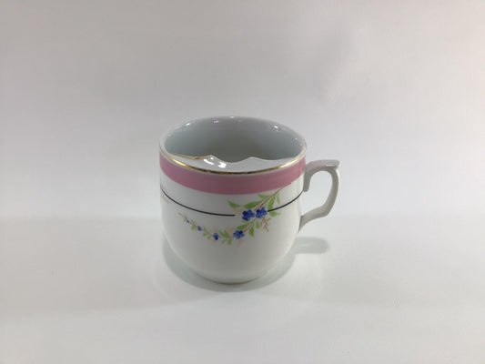 Mustache Cup Ceramic Coffee Mug Antique Hand Painted Gold Gilt Dining Decor