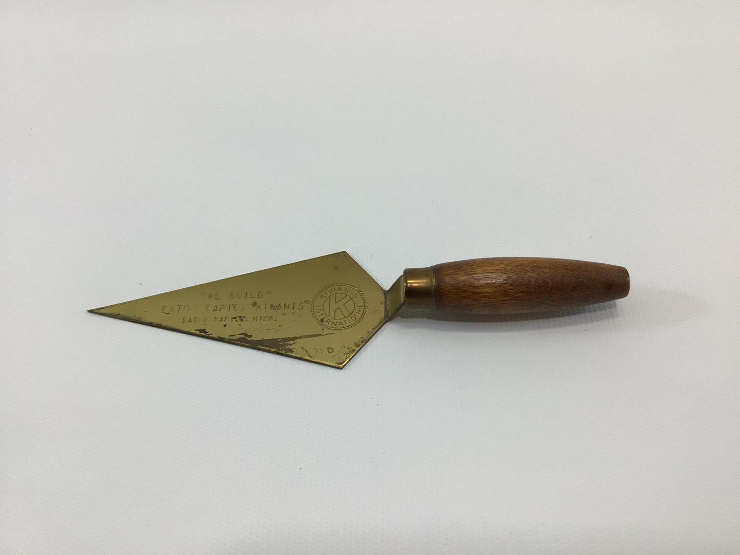 Vintage Kiwanis International We Build Miniature Brass Trowel - CHOOSE ONE