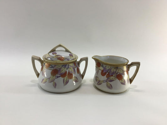 Nippon Ceramic Sugar and Creamer Set Antique Home Dining Decor