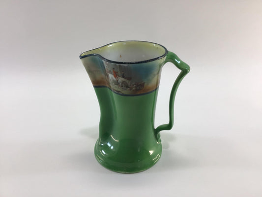 Royal Bayreuth Ceramic Pottery Jug Milk Pitcher Antique Farmhouse Kitchen Decor Hunting Motif