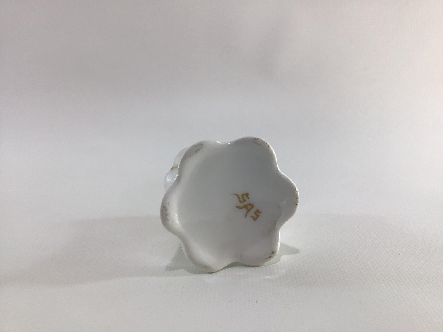 Ceramic Lustreware with Gold Gilt Accents Toothpick Holder Antique Elegant Dining Decor