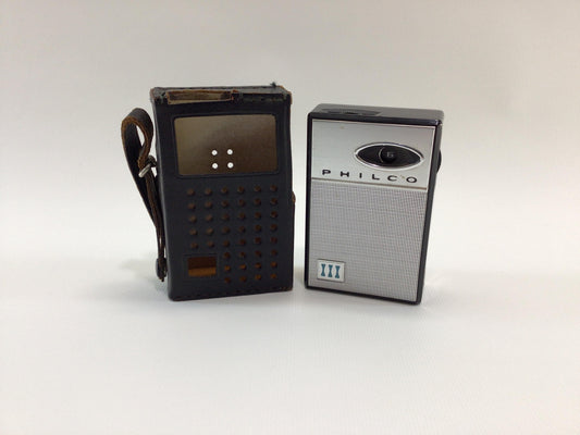 Vintage 6 Transistor Pocket AM Radio Philco Model NT-600-BKG Analog Audio Electronics - Nonworking Parts Repair Display