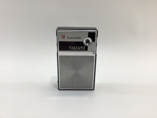 Vintage 12 Transistor Pocket AM Radio Valiant Model V-1200 Analog Audio Electronics - Nonworking Parts Repair Display