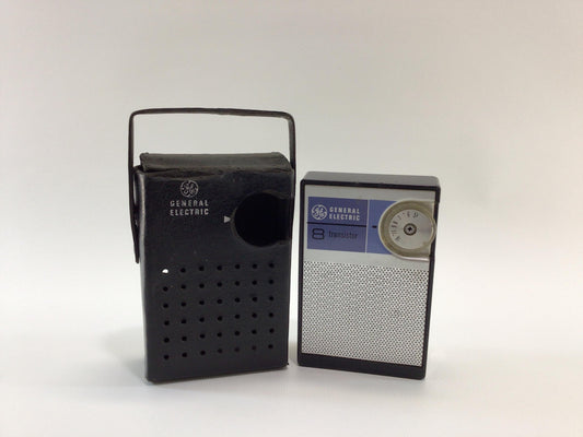 Vintage 8 Transistor Pocket AM Radio GE General Electric Model P-915E Analog Audio Electronics - Nonworking Parts Repair Display