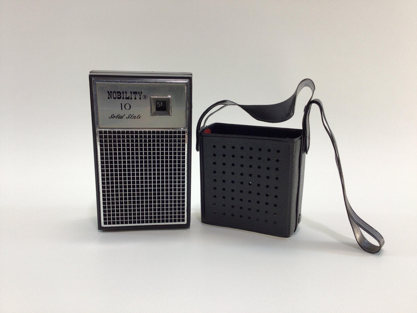 Vintage 6 Transistor Pocket AM Radio Nobility 10 Solid State Model 104NS Analog Audio Electronics - Nonworking Parts Repair Display