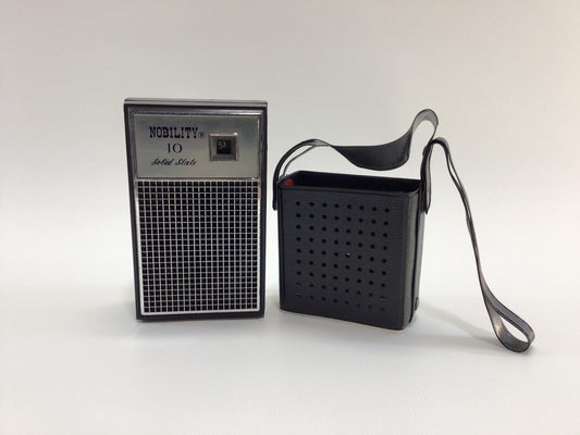 Vintage 6 Transistor Pocket AM Radio Nobility 10 Solid State Model 104NS Analog Audio Electronics - Nonworking Parts Repair Display