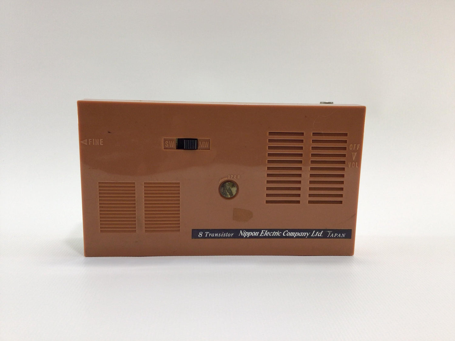 Vintage 8 Transistor Pocket MW SW Radio Nippon Electric Company Model NT-880A Analog Audio Electronics - Nonworking Parts Repair Display