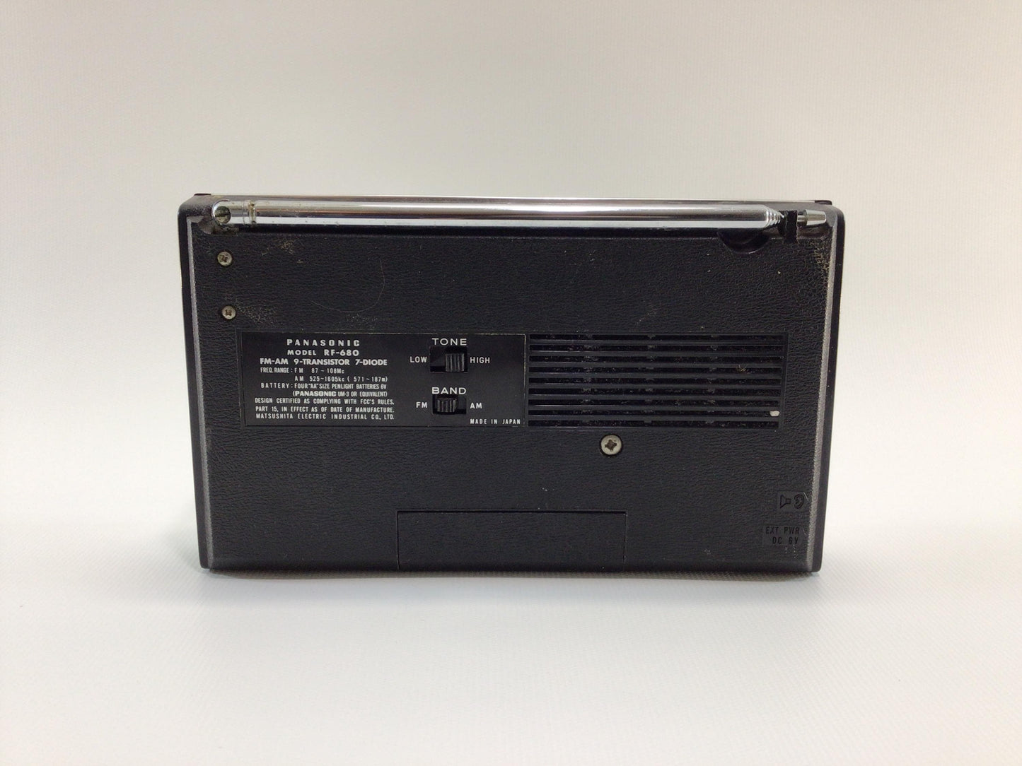 Vintage 9 Transistor AM FM Pocket Radio Panasonic Model RF-680 Analog Audio Electronics - Nonworking Parts Repair Display