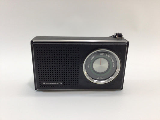 Vintage 7 Transistor Pocket AM Radio Marcraft Model SE-1007 Analog Audio Electronics - Nonworking Parts Repair Display