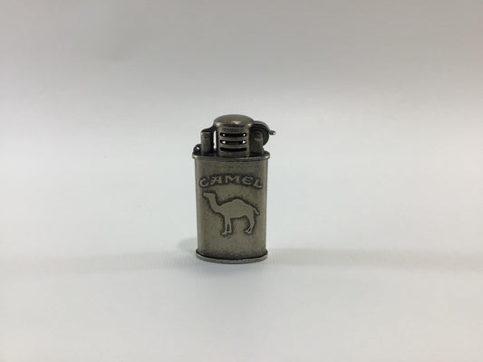 Pewter Camel Refillable Fluid Cigarette Lighter Vintage Tobacciana Advertising Collectible