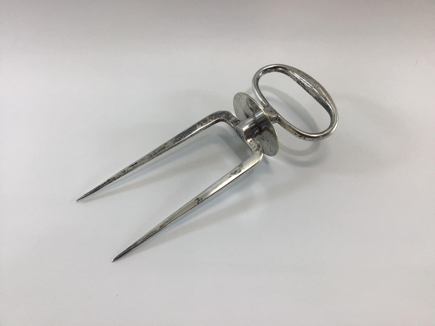 Silverplated Meat Carving Fork Vintage Quality Made Vintage Dining Utensil