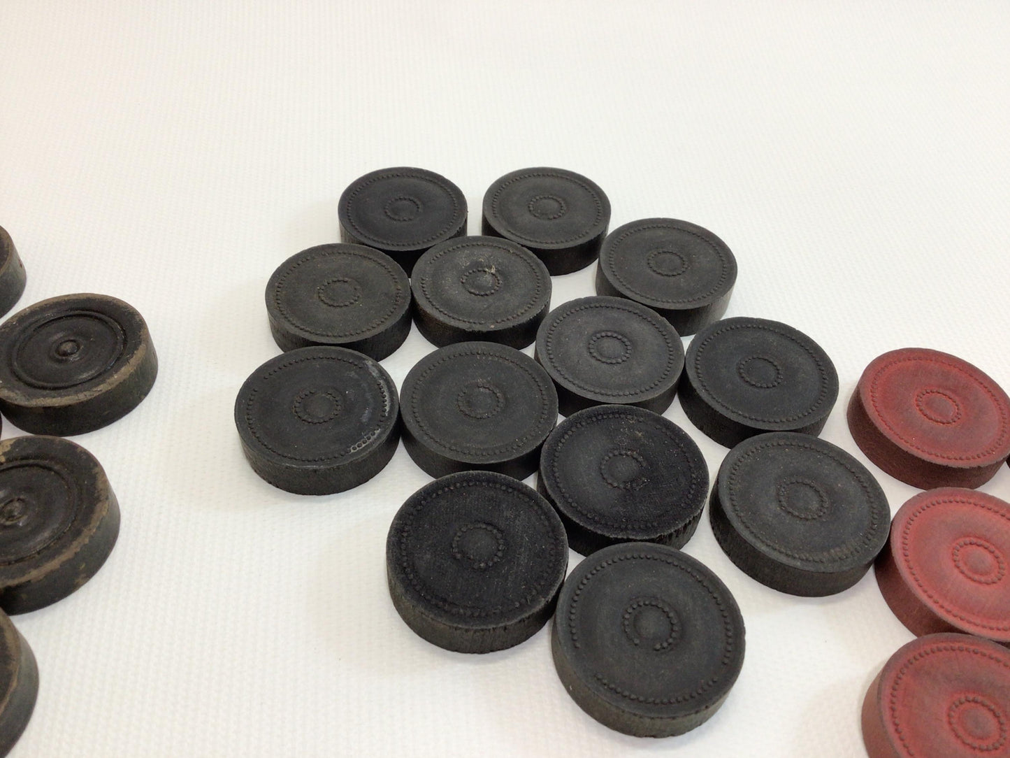 Wooden Checkers Lot Vintage Board Game Toy Parts and Pieces
