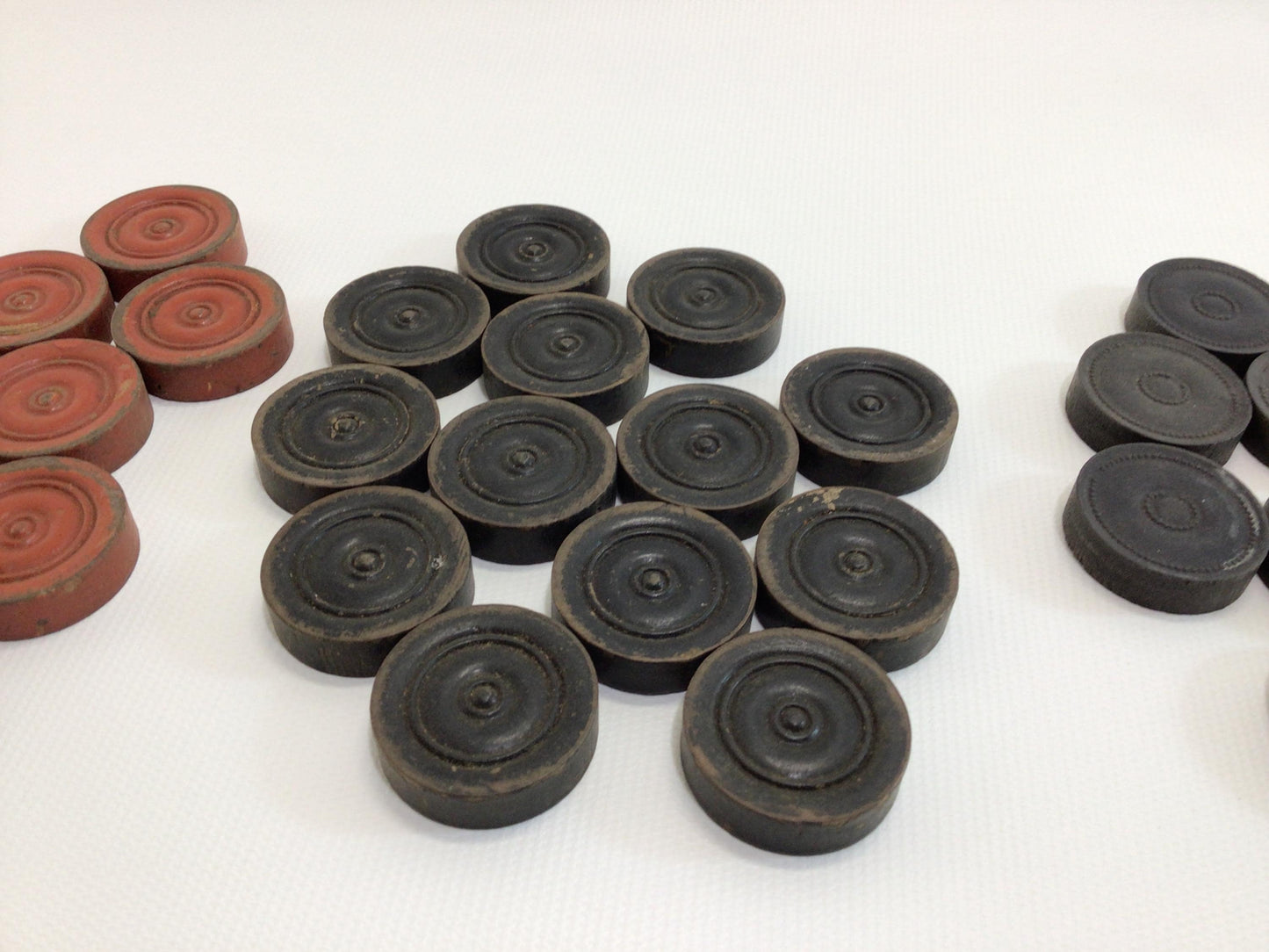Wooden Checkers Lot Vintage Board Game Toy Parts and Pieces