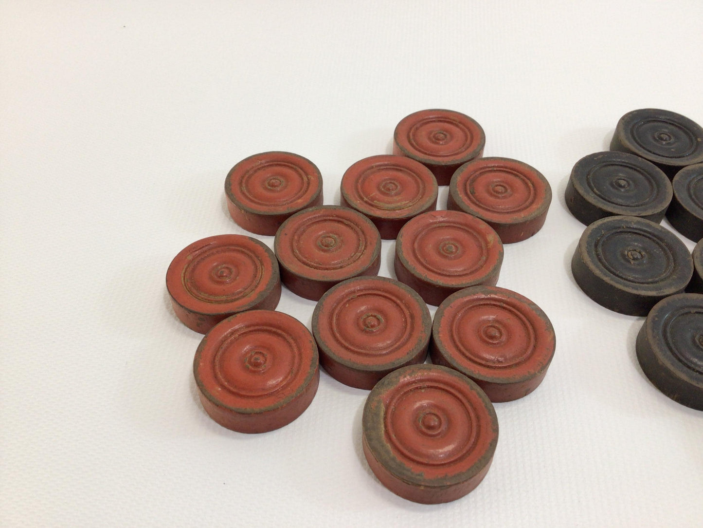 Wooden Checkers Lot Vintage Board Game Toy Parts and Pieces