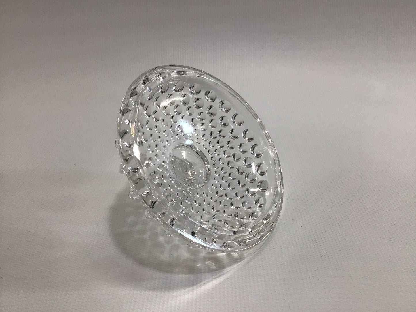 Hobnail 4" Sugar Bowl Lid Vintage Pressed Glass Dining Service Replacement Part