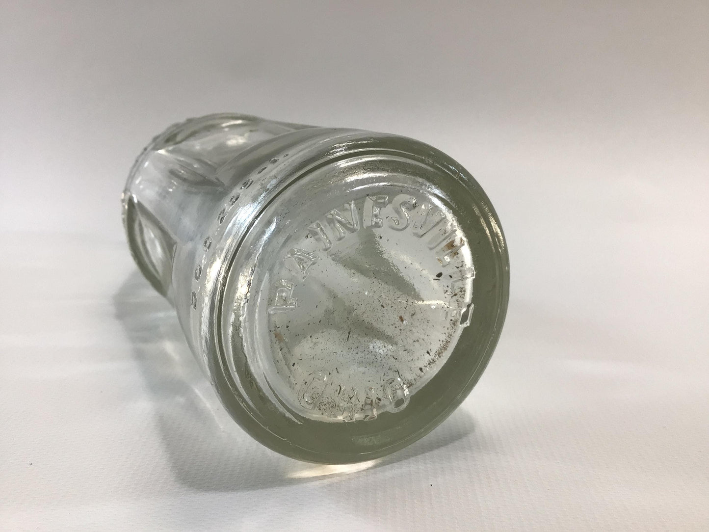 Antique Soda Water Bottle Clear Glass Four Side Star Coca Cola Bottling Company Painesville Ohio