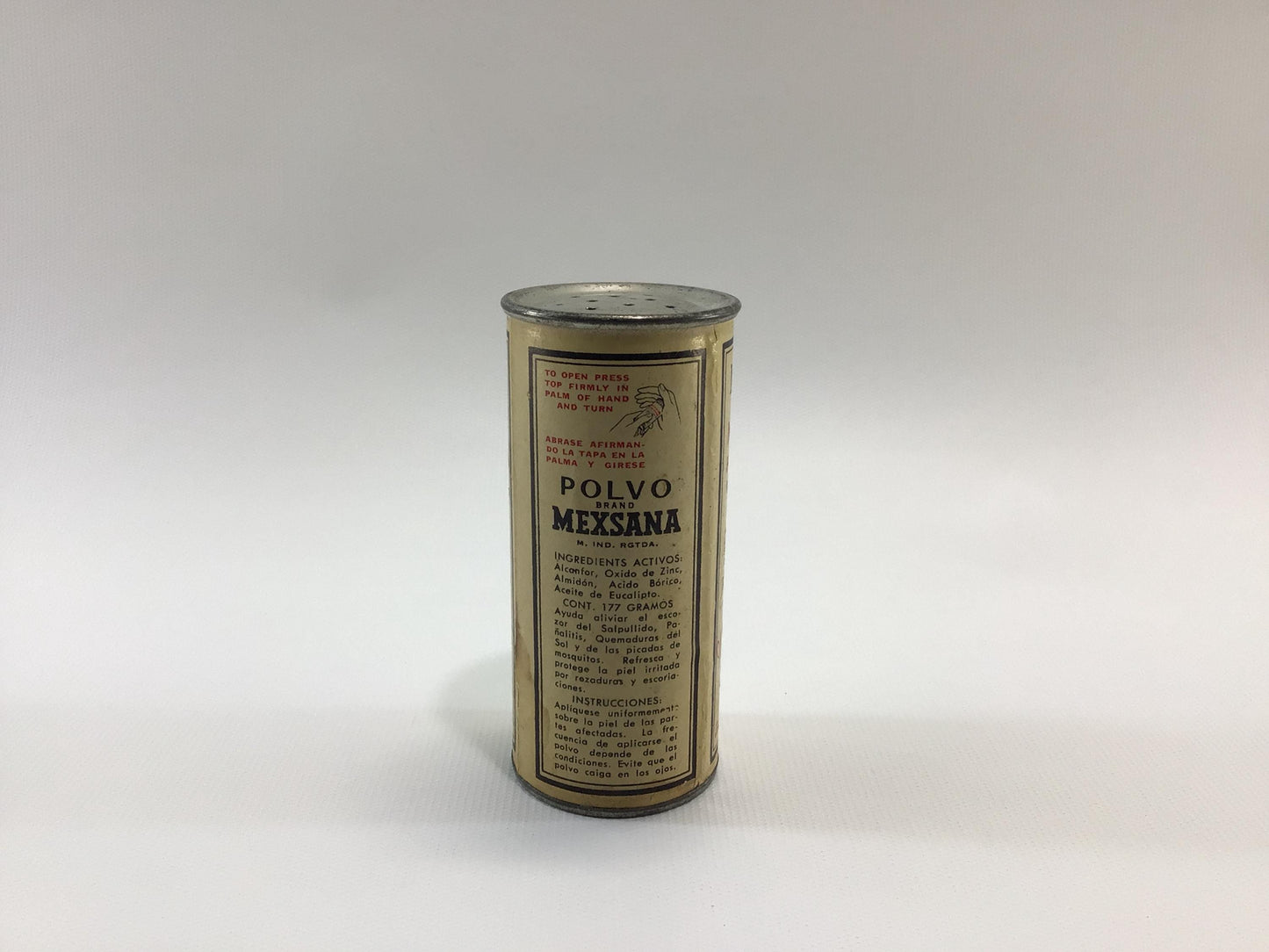 Vintage Home Remedies Advertising Tin Polvo MEXSANA Mexican Heat Powder