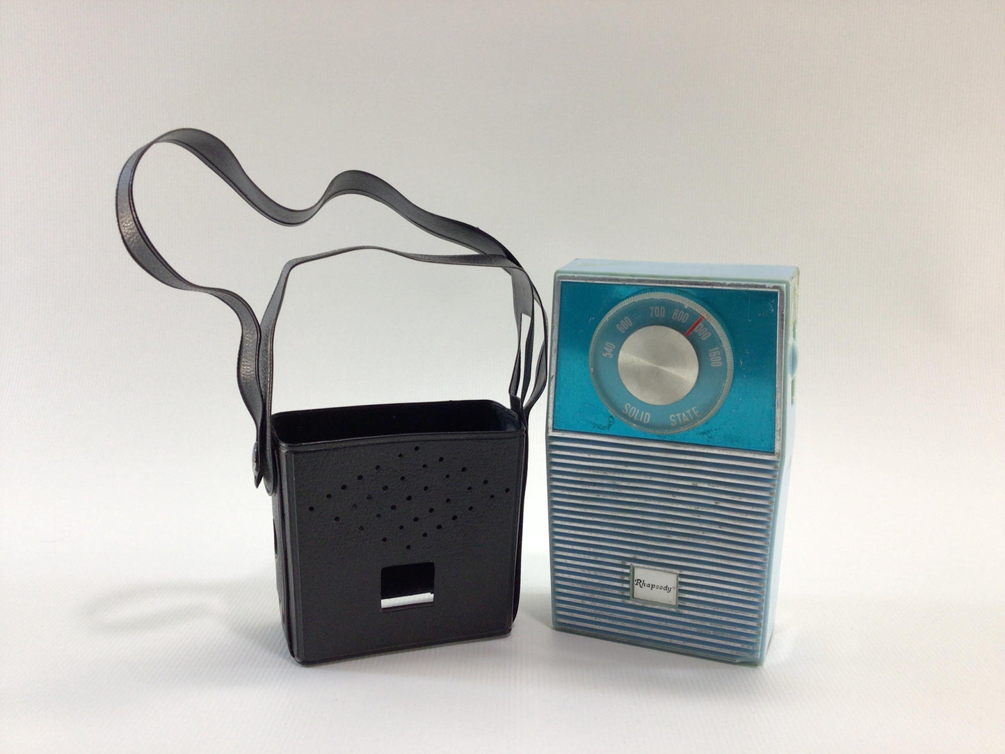 Vintage 6 Transistor Pocket AM Radio Rhapsody Solid State Analog Audio Electronics - Nonworking Parts Repair Display