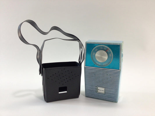 Vintage 6 Transistor Pocket AM Radio Rhapsody Solid State Analog Audio Electronics - Nonworking Parts Repair Display