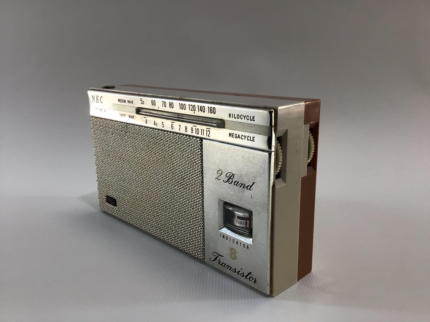 Vintage 8 Transistor Pocket MW SW Radio Nippon Electric Company Model NT-880A Analog Audio Electronics - Nonworking Parts Repair Display
