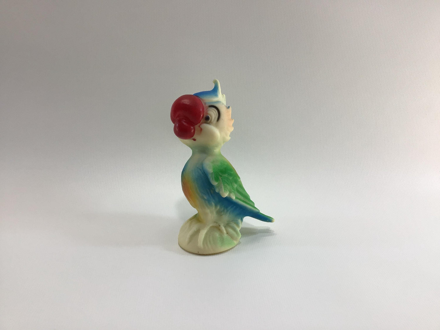 Vintage 5" Parrot Rubber Squeaky Toy Made in Hong Kong