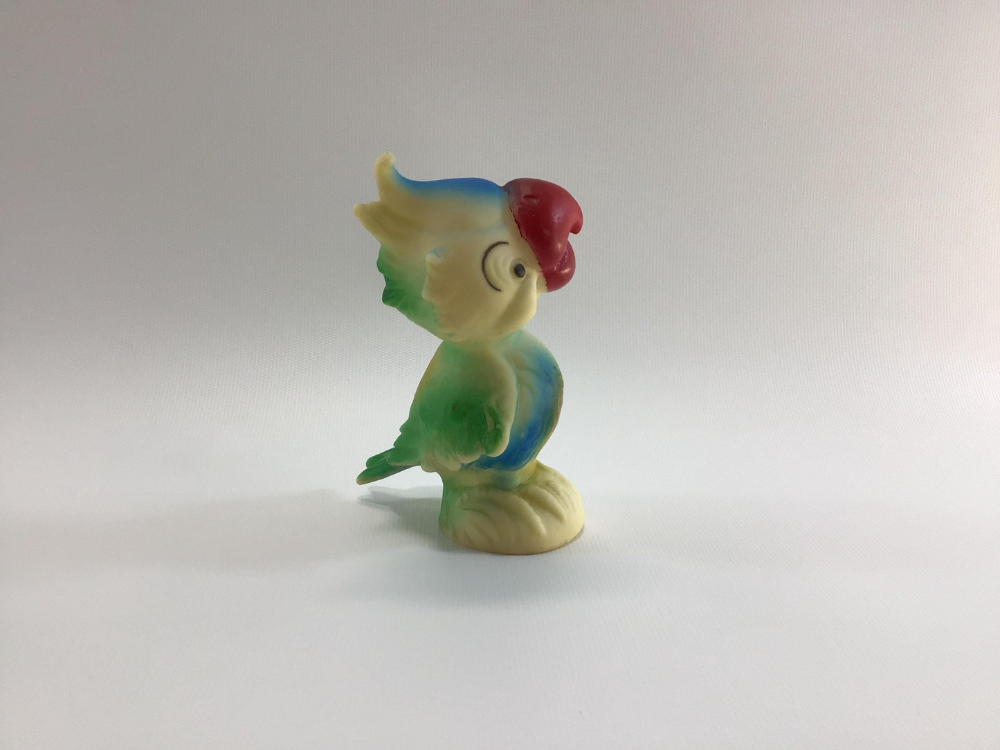Vintage 5" Parrot Rubber Squeaky Toy Made in Hong Kong