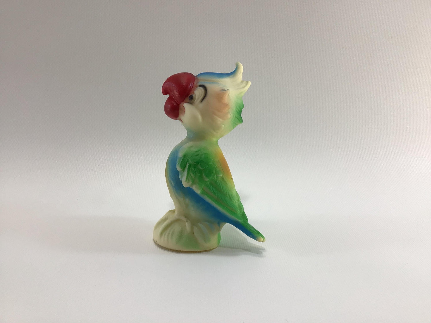 Vintage 5" Parrot Rubber Squeaky Toy Made in Hong Kong