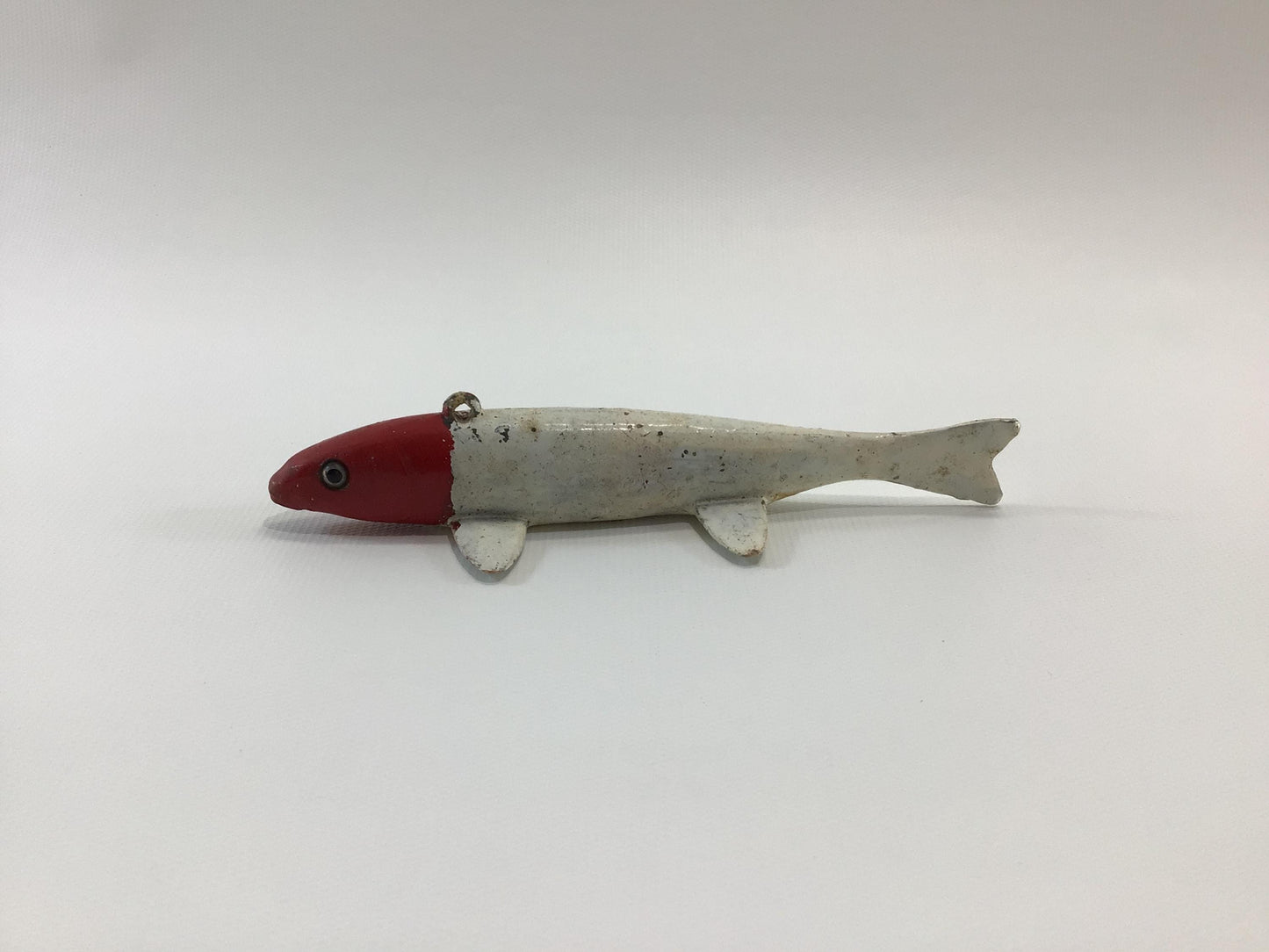 Plastic Body 6" White Fish Decoy Vintage Outdoor Sport Fishing Tackle