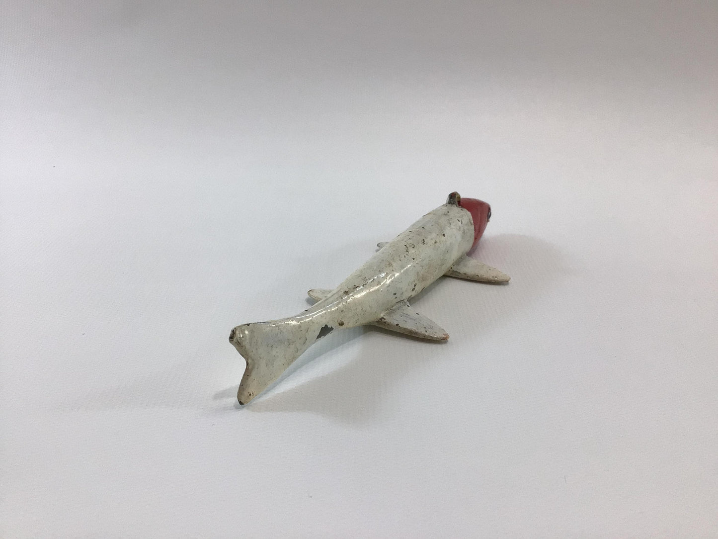 Plastic Body 6" White Fish Decoy Vintage Outdoor Sport Fishing Tackle