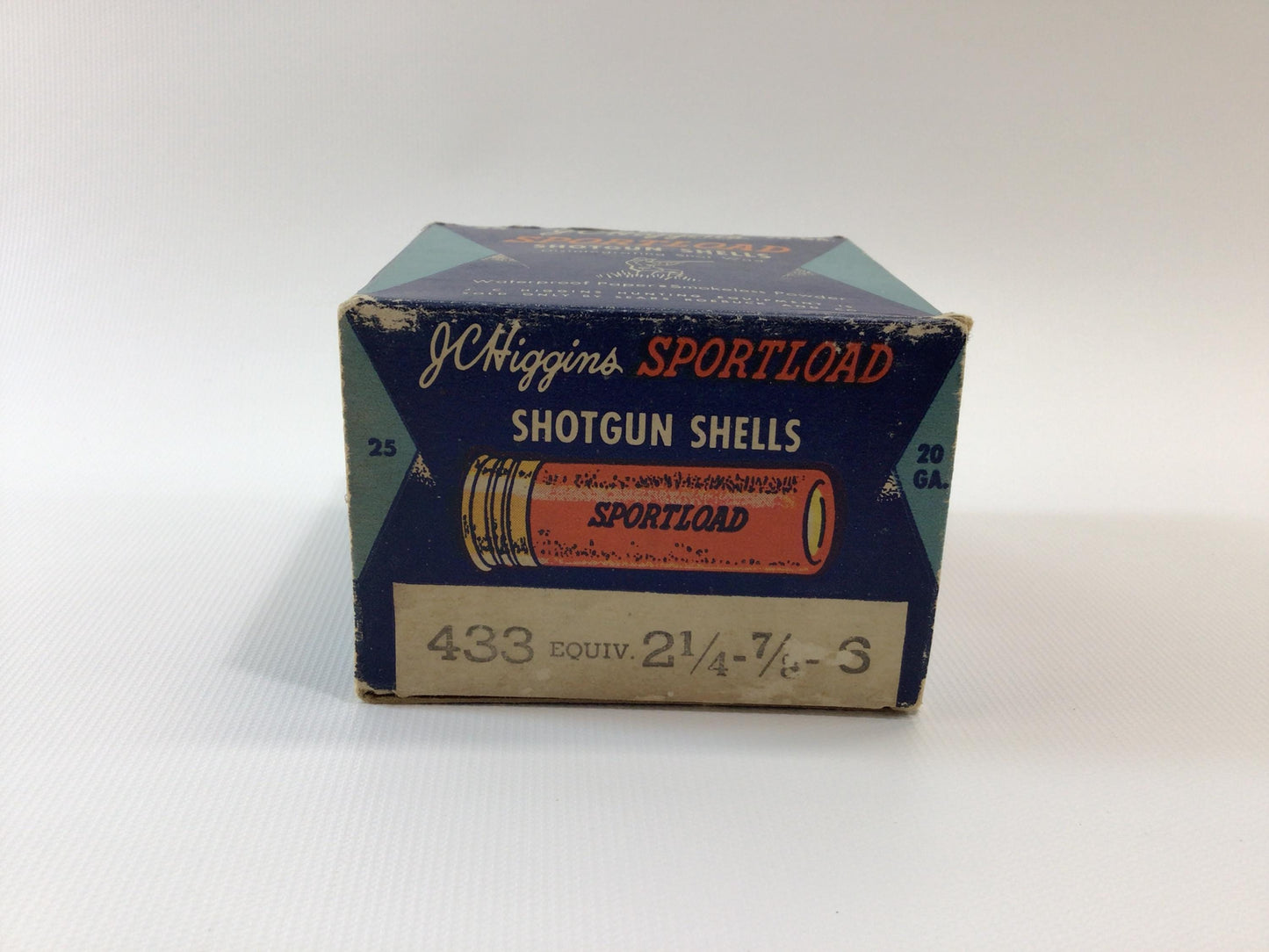 J C Higgins Shortload 20 Gage Shotgun Shells Empty Box Vintage Sports Hunting Advertising Ephemera