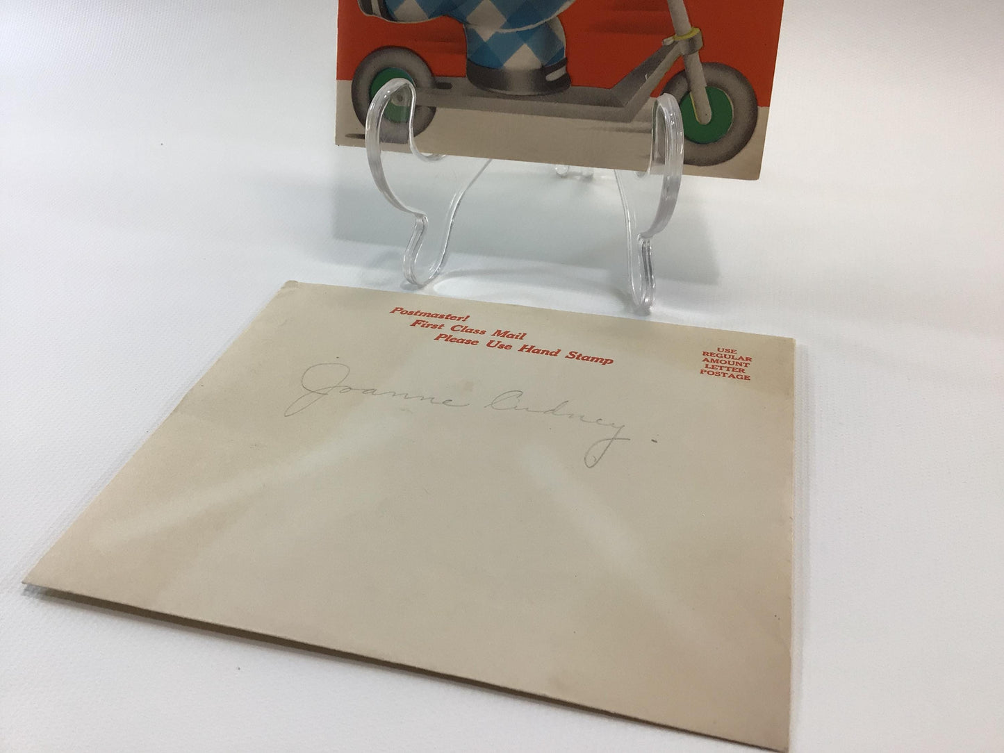 Vintage Girls Birthday Card with Pinback Button Forget Me Not Greetings Mid Century Holiday Ephemera