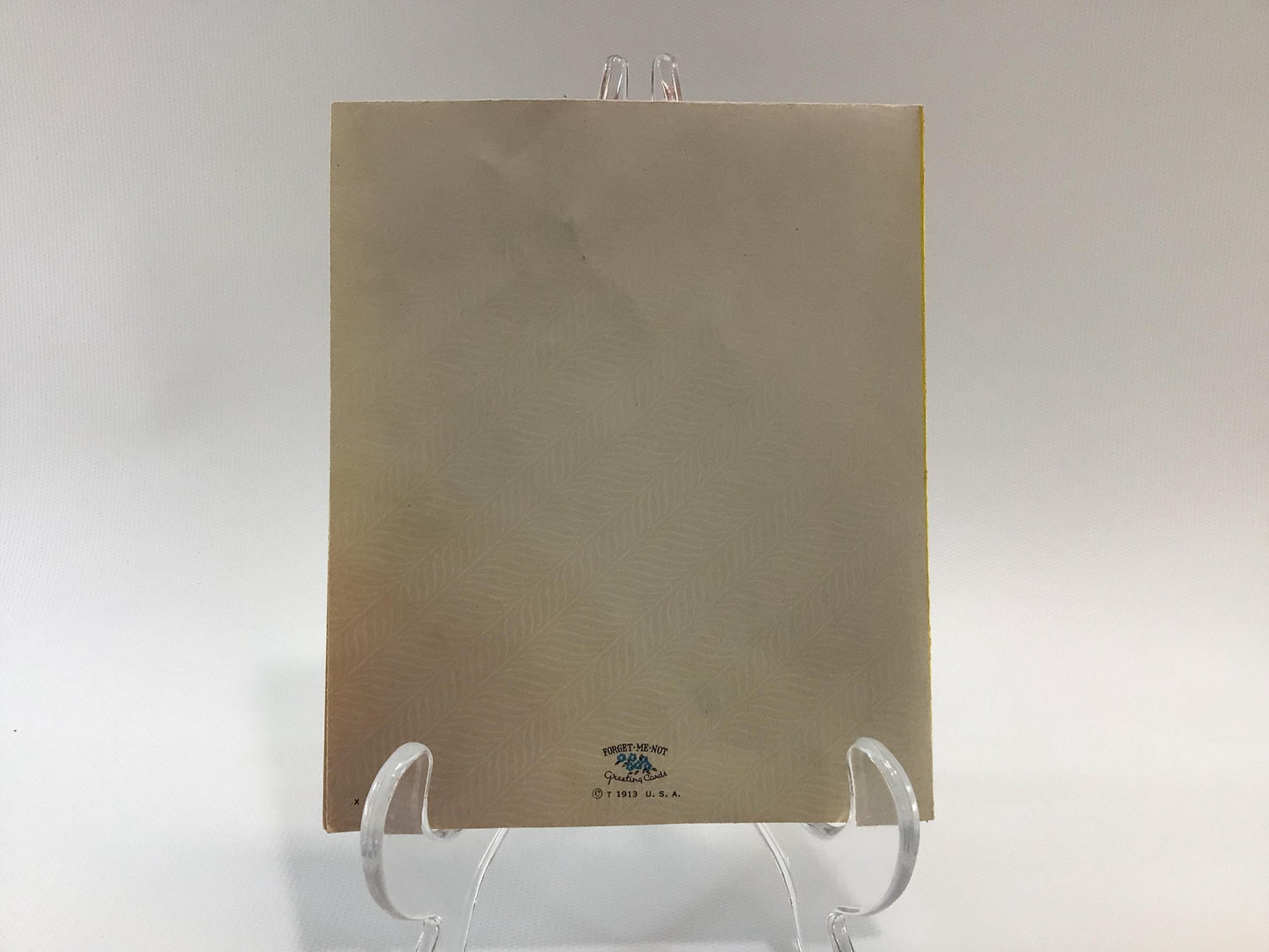 Vintage Girls Birthday Card with Pinback Button Forget Me Not Greetings Mid Century Holiday Ephemera