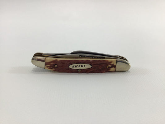 Vintage Pocket Knife Stockman Three Blade Sharp 380 Made In Japan