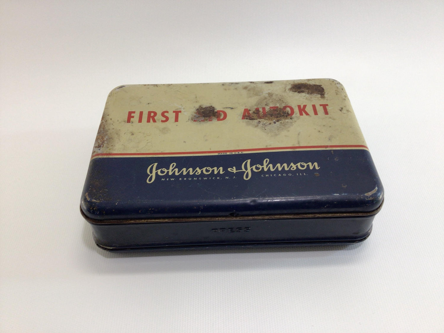 Vintage First Aid Auto Kit Johnson & Johnson Advertising