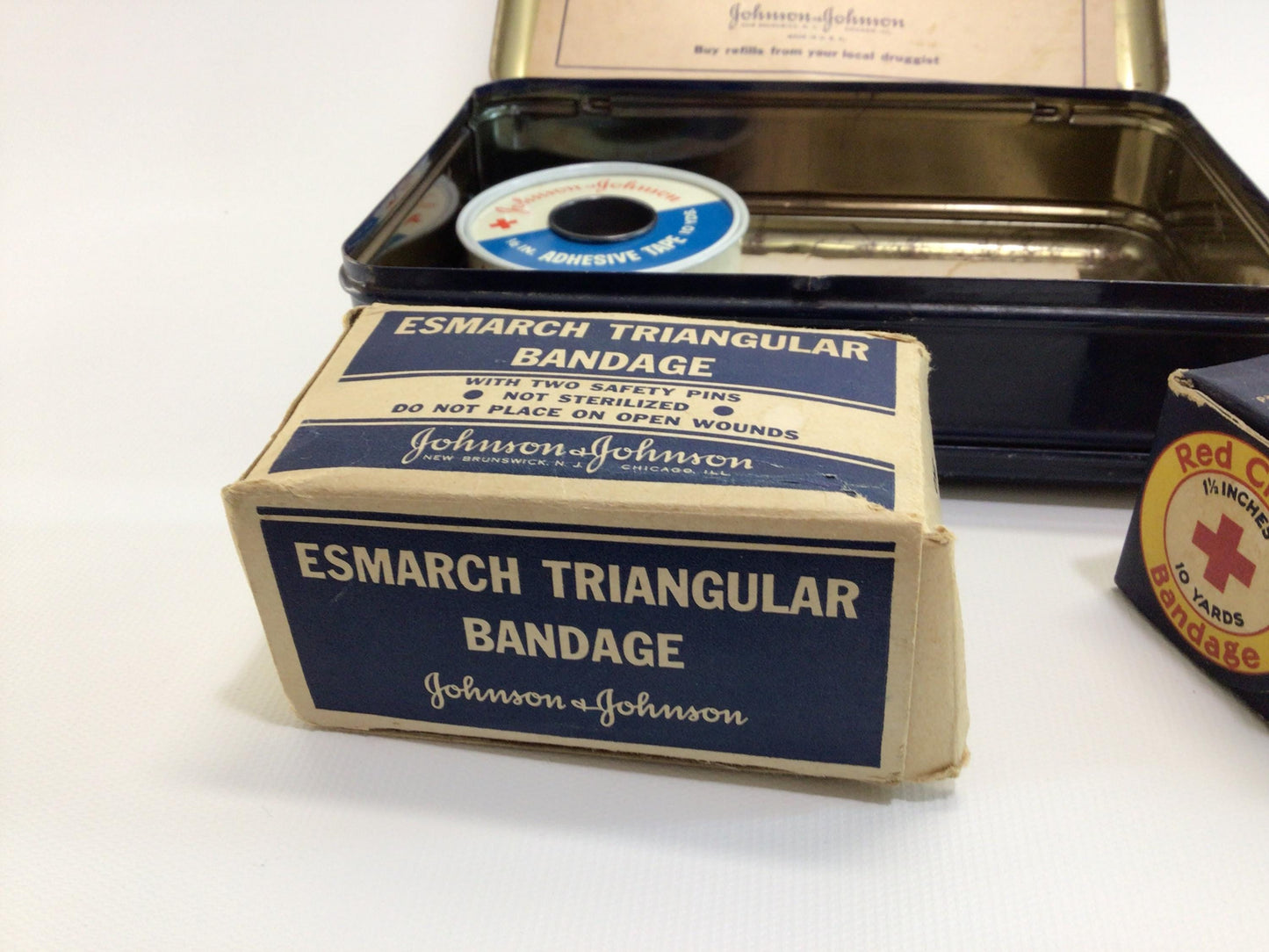 Vintage First Aid Auto Kit Johnson & Johnson Advertising