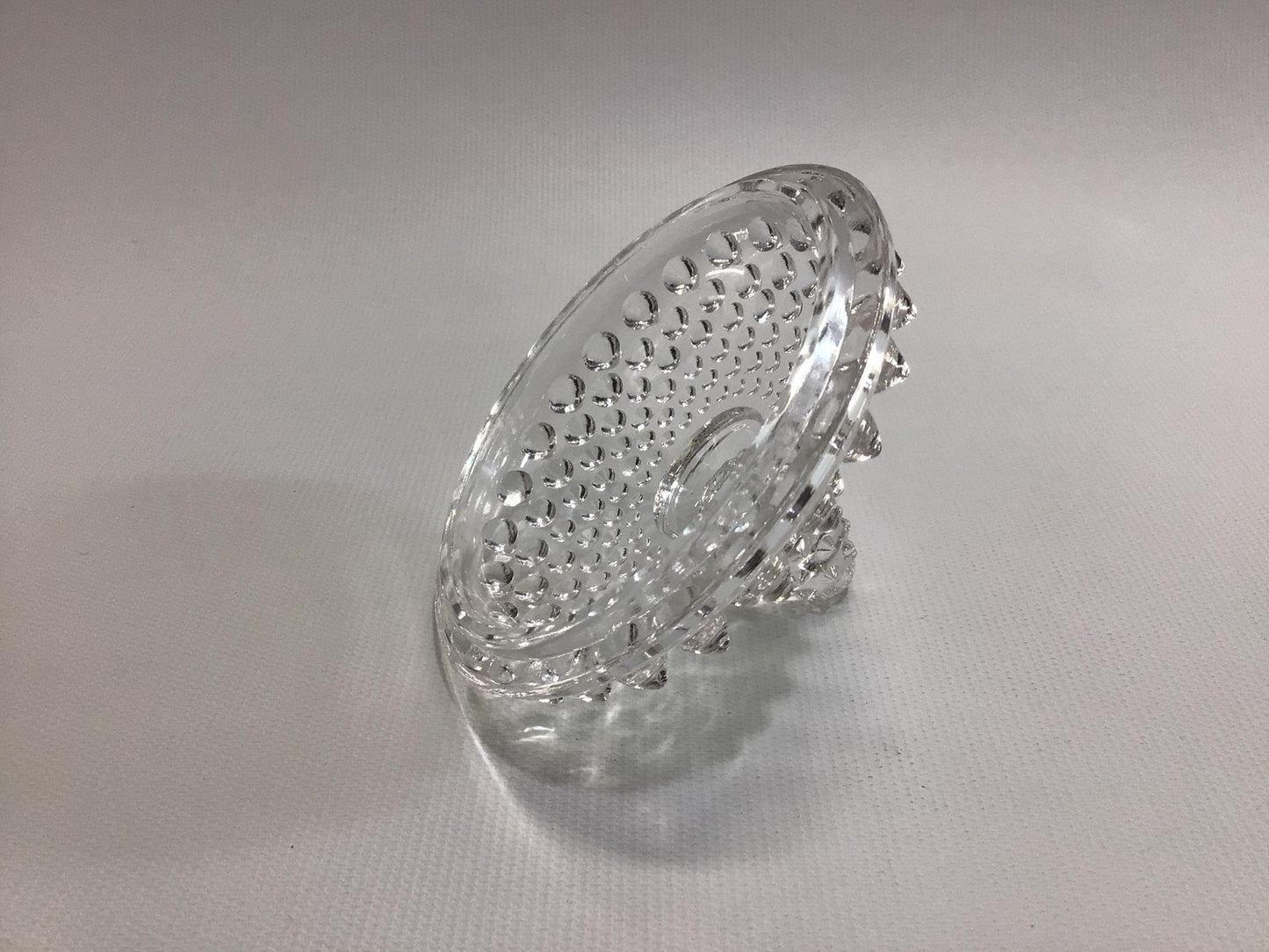 Hobnail 4" Sugar Bowl Lid Vintage Pressed Glass Dining Service Replacement Part