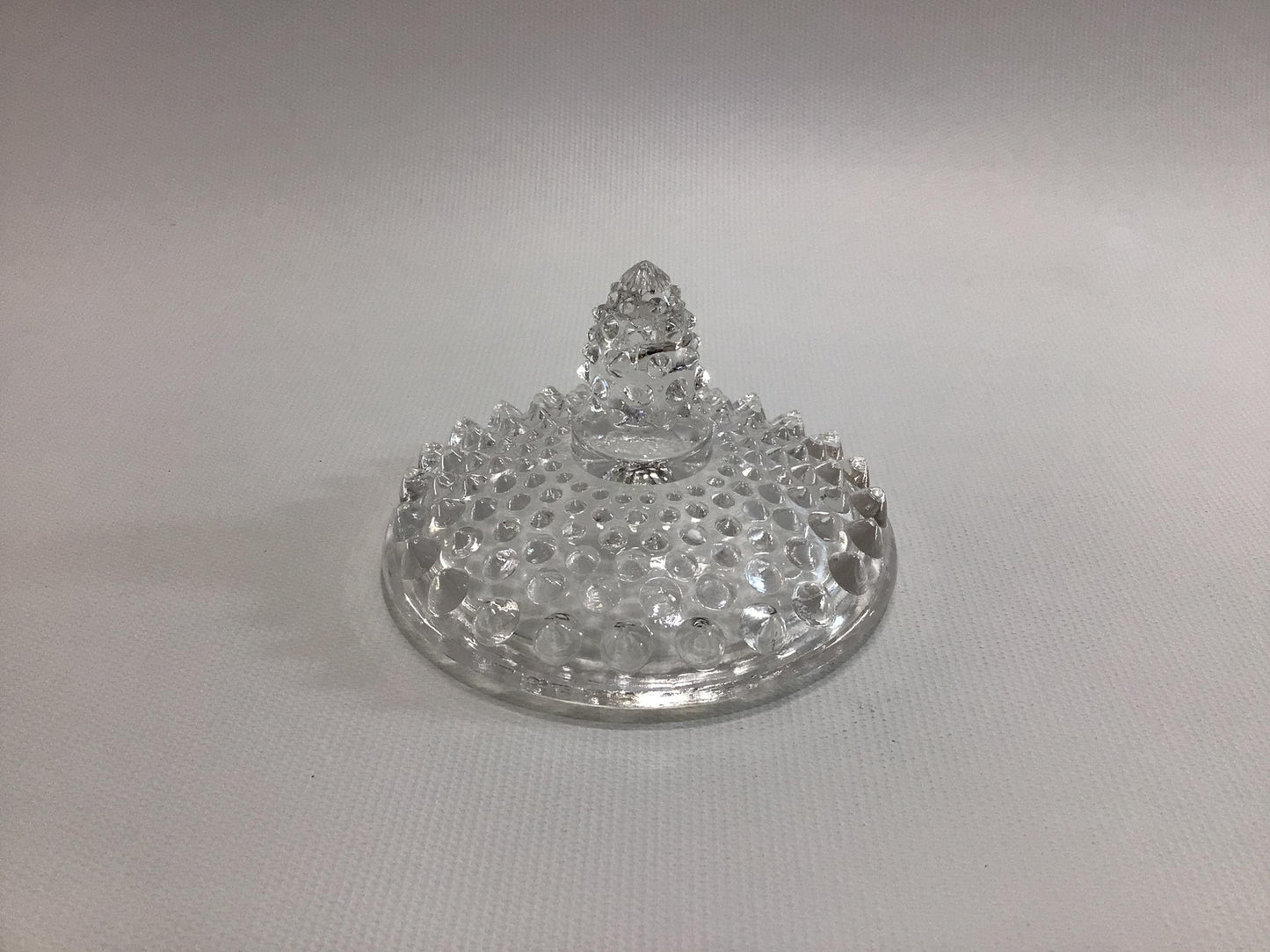 Hobnail 4" Sugar Bowl Lid Vintage Pressed Glass Dining Service Replacement Part