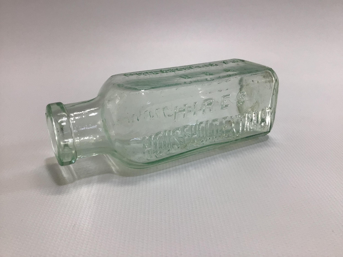 Soda Water Extract Bottle Hires Root Beer Philadelphia Antique Aqua Green Glass