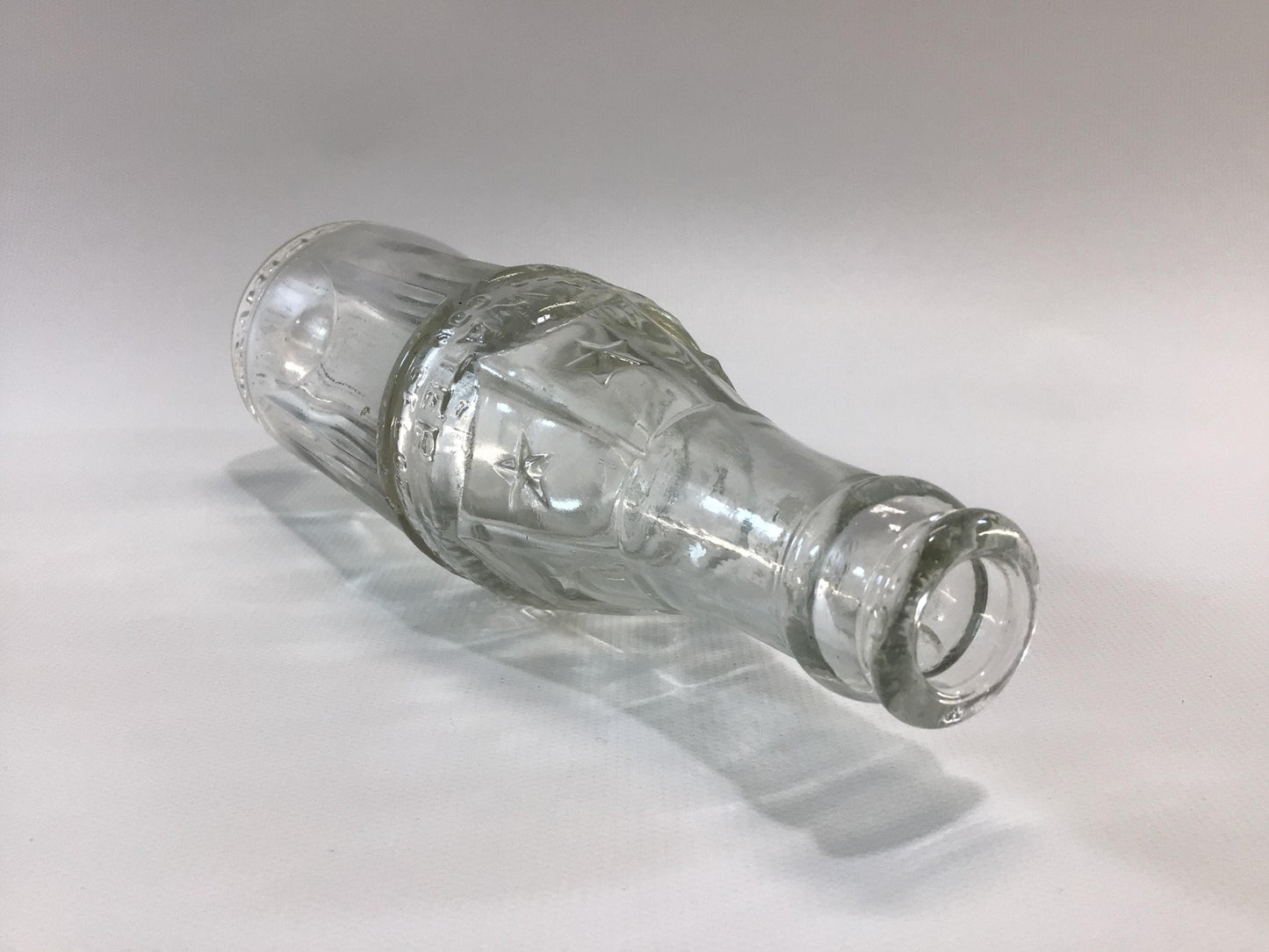 Antique Soda Water Bottle Clear Glass Four Side Star Coca Cola Bottling Company Painesville Ohio