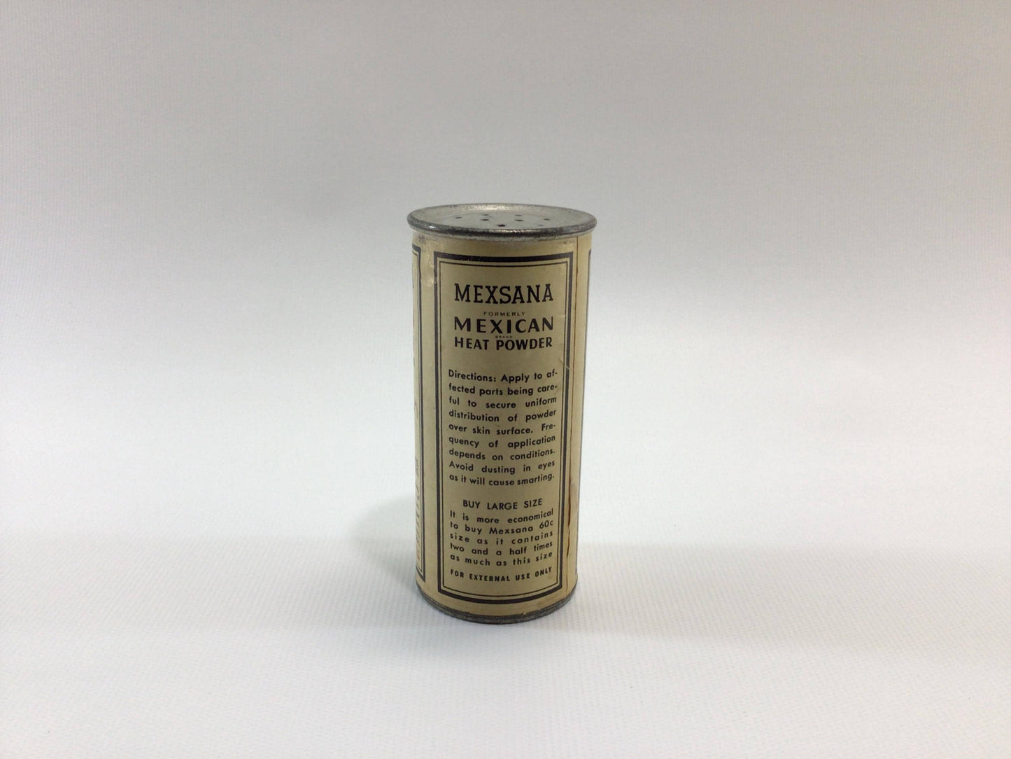 Vintage Home Remedies Advertising Tin Polvo MEXSANA Mexican Heat Powder