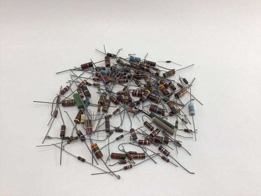 Electronic Resistors Assorted Used 6 oz Lot Vintage Audio Television Repair Parts Mixed Media Jewelry Arts Crafts Project Pieces