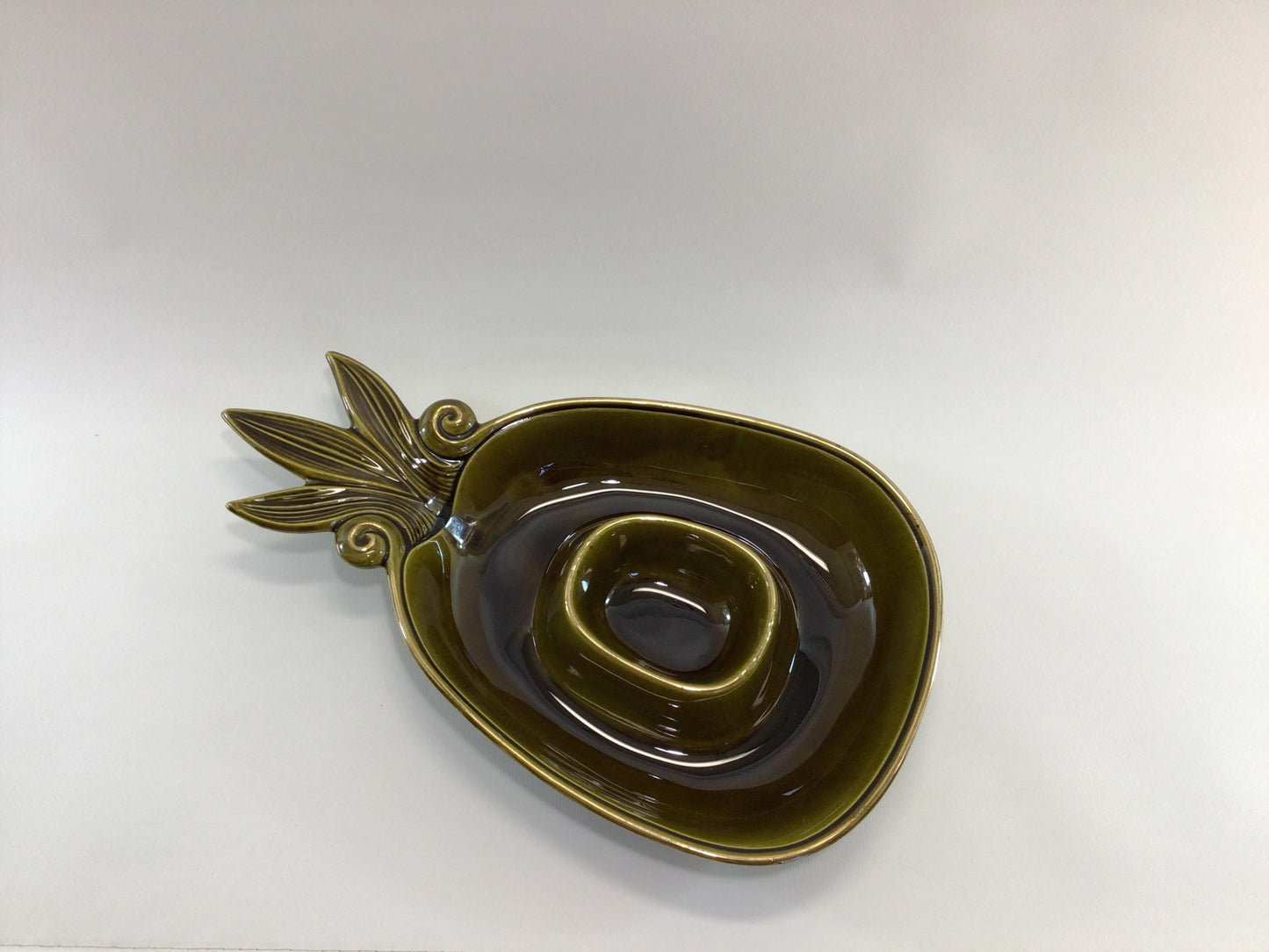 Treasure Craft Pineapple Chip and Dip Ceramic Party Snack Dish