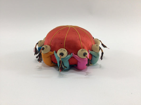 Asian Themed Figural Satan Pincushion Vintage Collectible Sewing Notions Home Decor