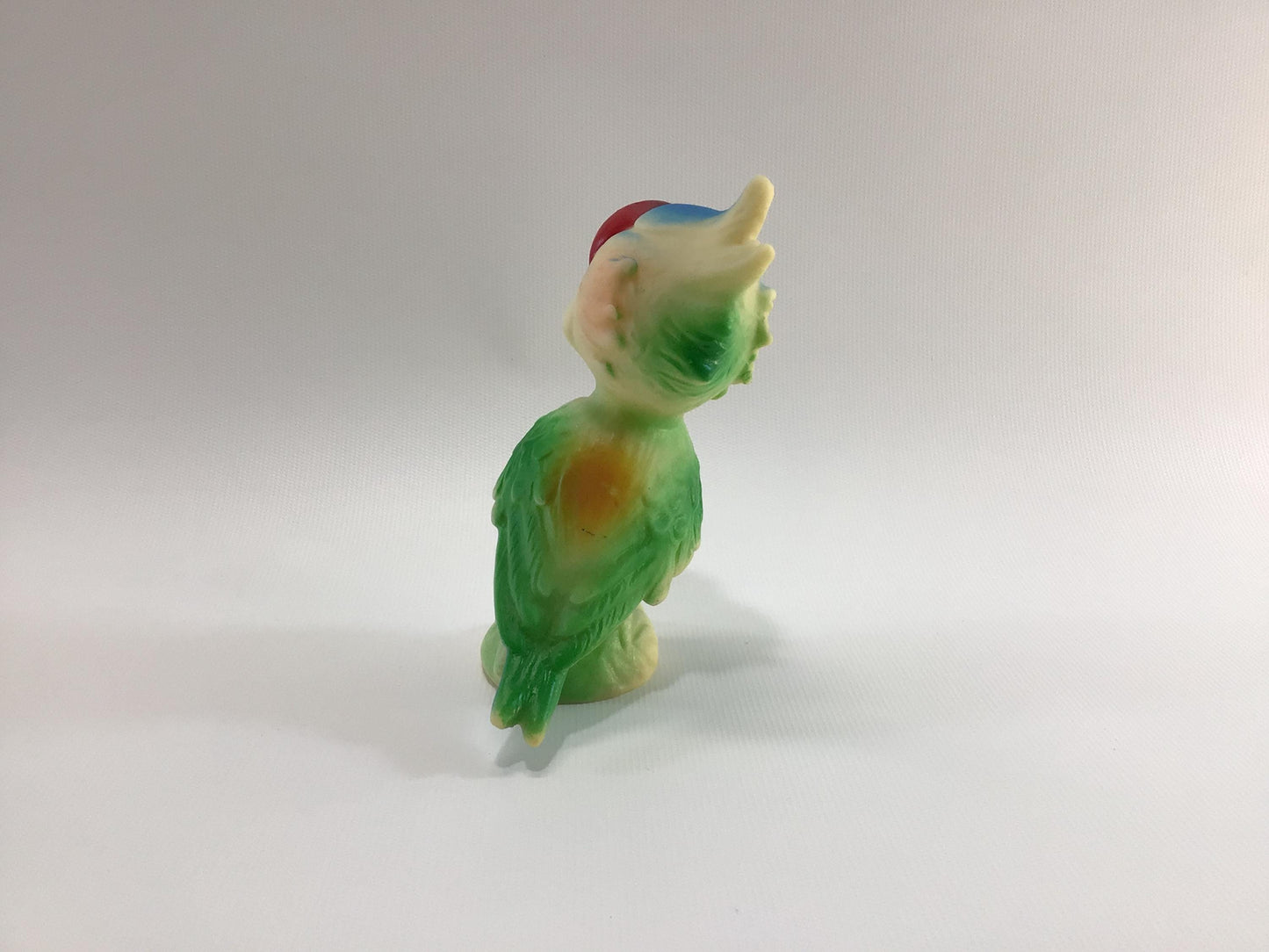 Vintage 5" Parrot Rubber Squeaky Toy Made in Hong Kong