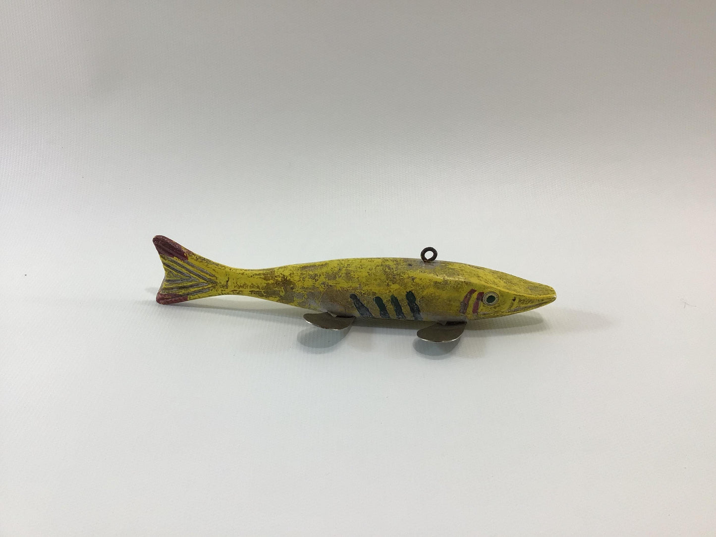 Plastic Body 6" Yellow Fish Decoy Vintage Outdoor Sport Fishing Tackle