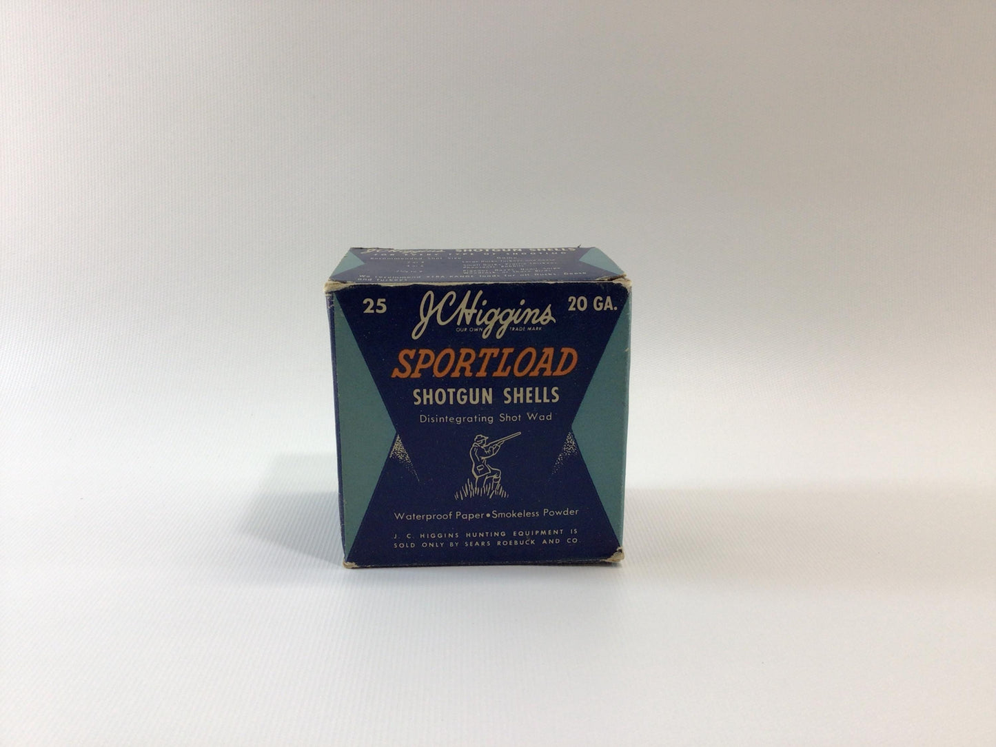 J C Higgins Shortload 20 Gage Shotgun Shells Empty Box Vintage Sports Hunting Advertising Ephemera