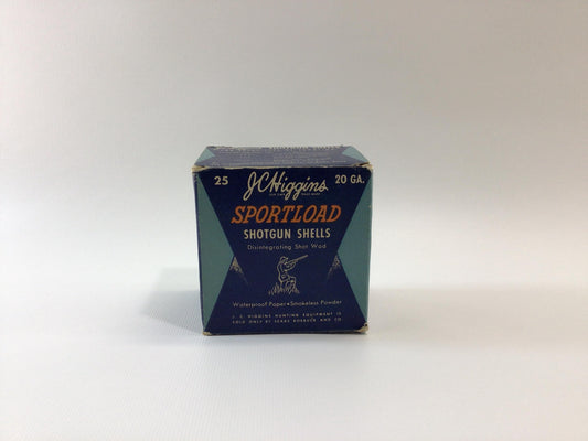 J C Higgins Shortload 20 Gage Shotgun Shells Empty Box Vintage Sports Hunting Advertising Ephemera