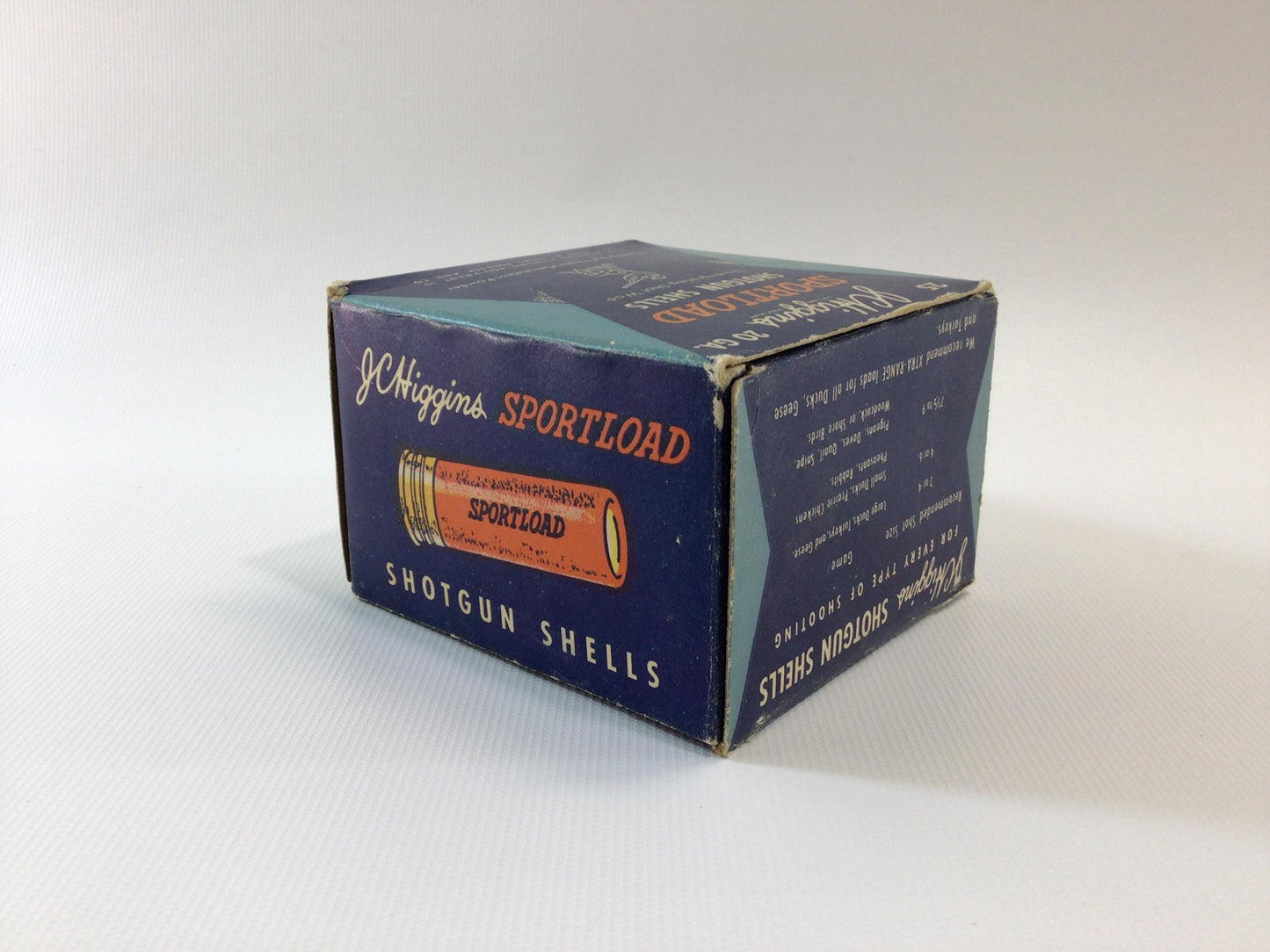 J C Higgins Shortload 20 Gage Shotgun Shells Empty Box Vintage Sports Hunting Advertising Ephemera