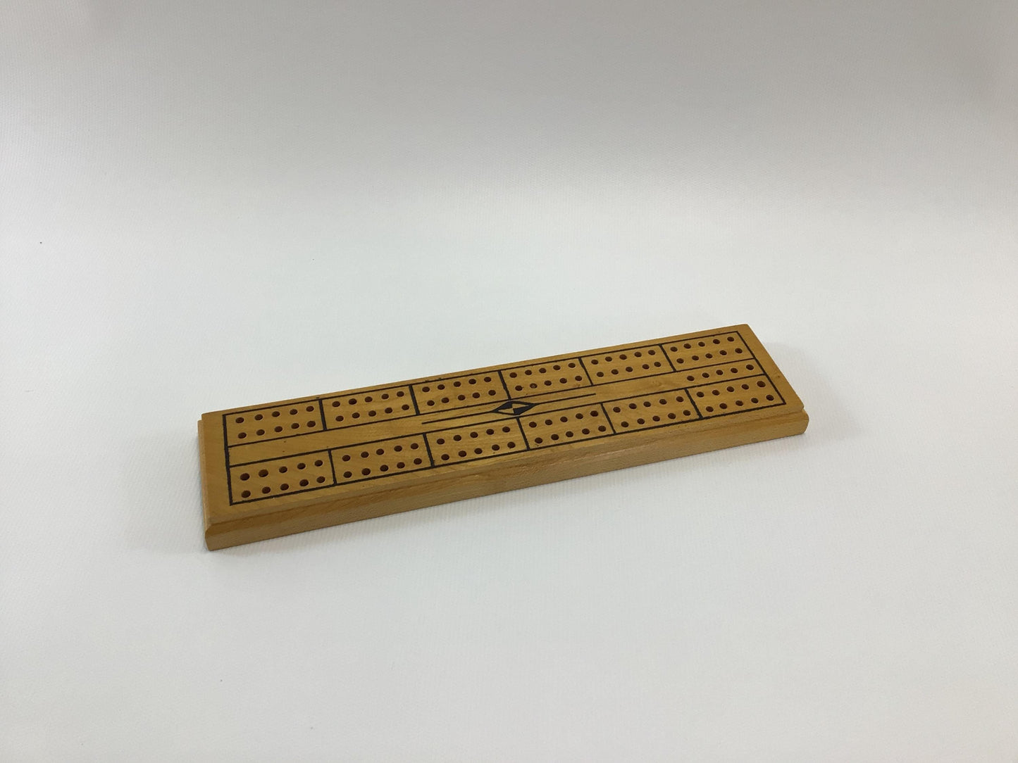 Small Hardwood Vintage Cribbage Game Board