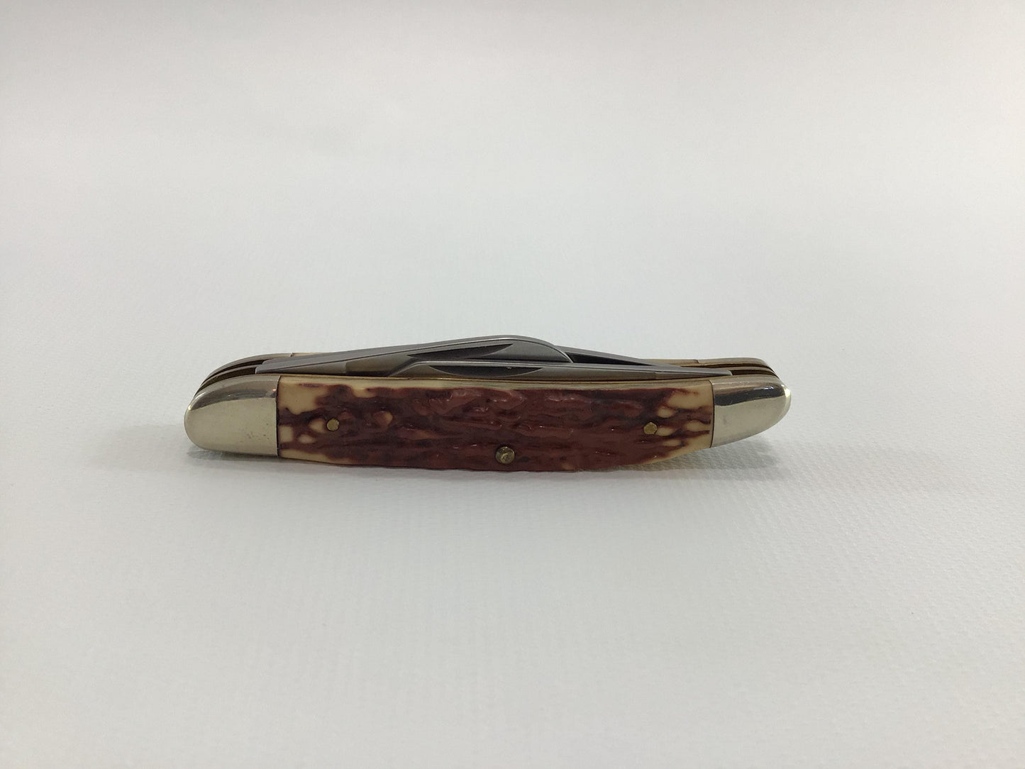 Vintage Pocket Knife Stockman Three Blade Sharp 380 Made In Japan
